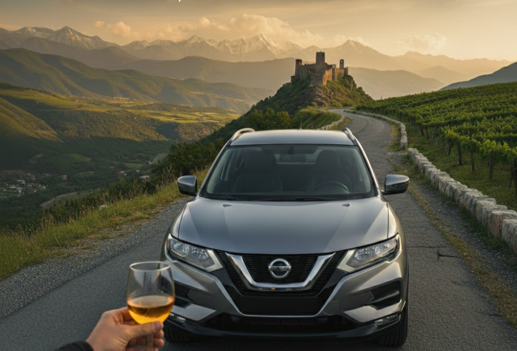 Nissan Rogue: идеально для компаний до 4 человек Комфортабельный внедорожник Nissan для индивидуальных туров по Грузии (группы до 4 человек)